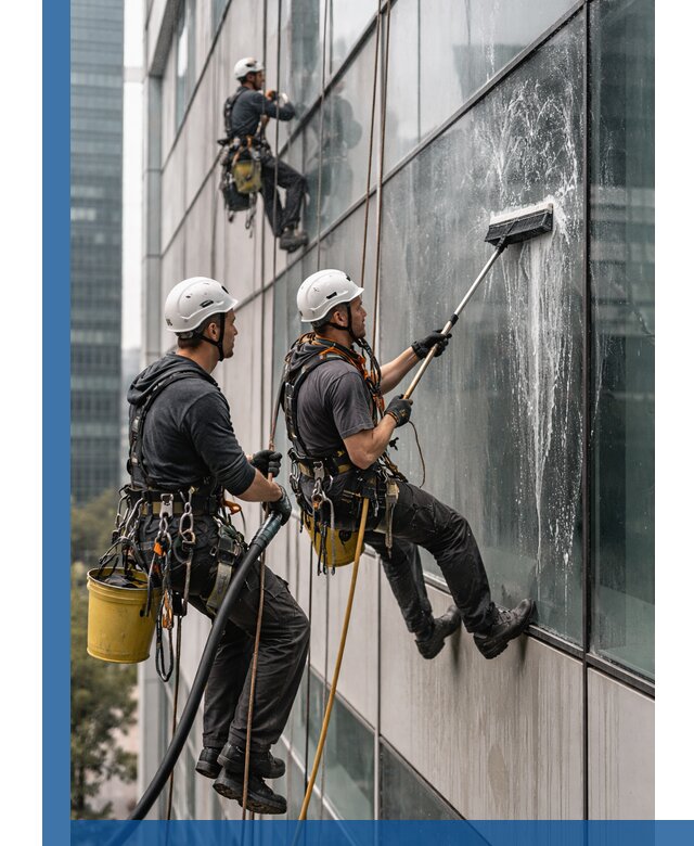 Профессиональная высотная мойка фасадов зданий в Кургане