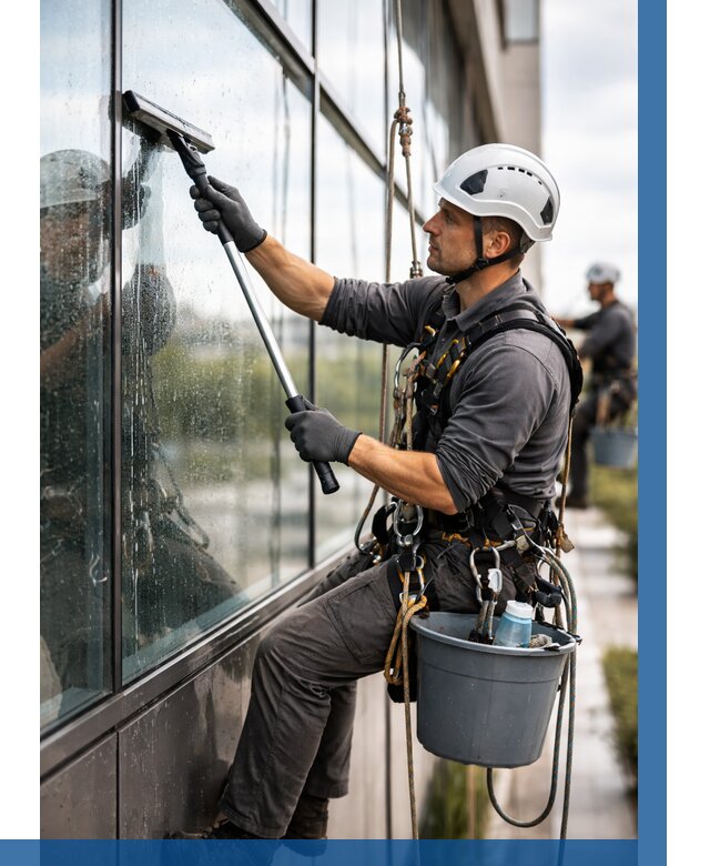 Мойка стеклянных фасадов в Кургане от 206 р. | ВЫСОТНИК-Крг