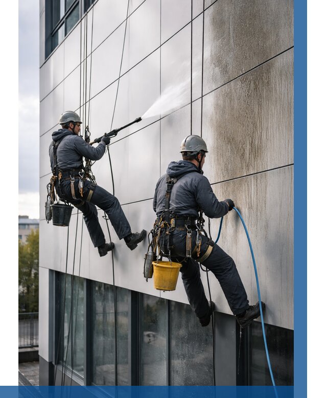 Мойка фасада из композита в Кургане по цене от 309 р. | ВЫСОТНИК-Крг