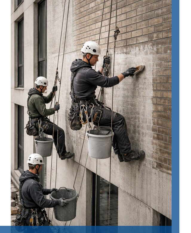 Удаление высолов с фасада в Кургане от 258 р. | ВЫСОТНИК-Крг