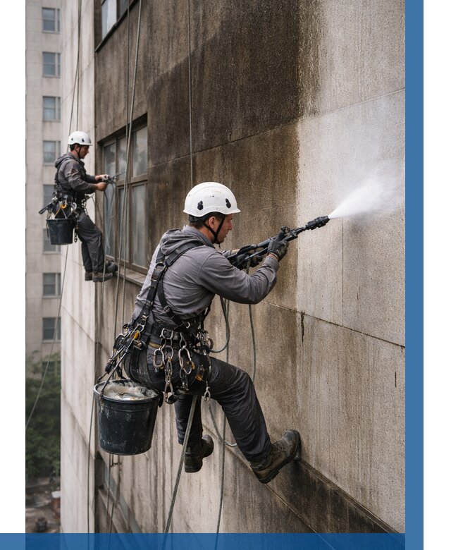 Очистка фасада от копоти в Кургане от 258 р. | ВЫСОТНИК-Крг