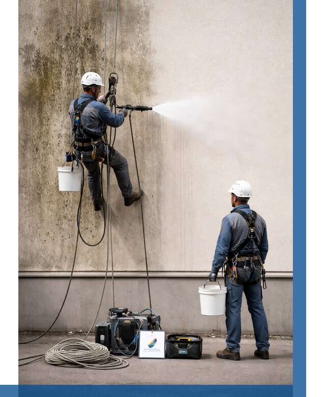 Очистка фасада от плесени в Кургане от 309 р. | ВЫСОТНИК-Крг