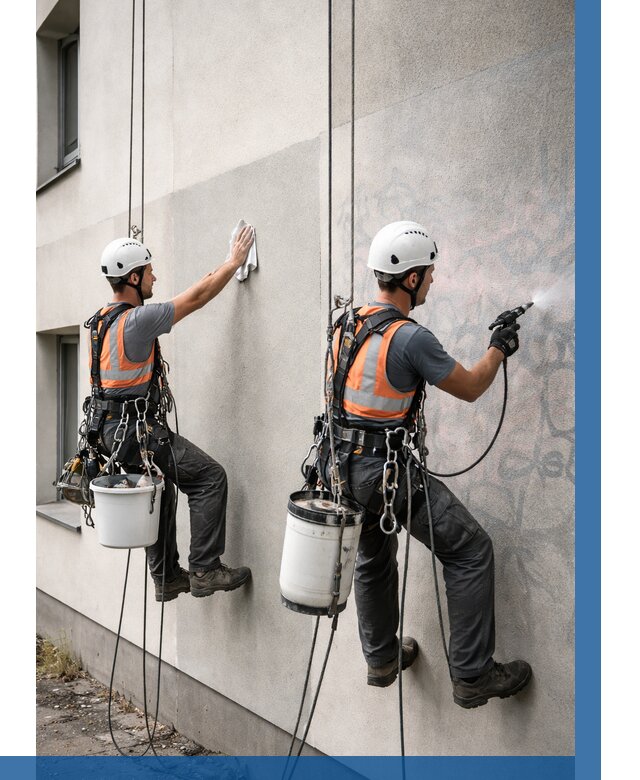 Антиграффити покрытие фасада в Кургане от 619 р. | ВЫСОТНИК-Крг