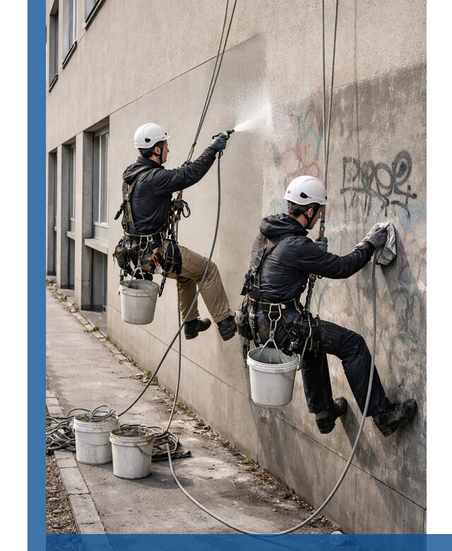 Антиграффити покрытие фасада с защитой от надписей в Кургане