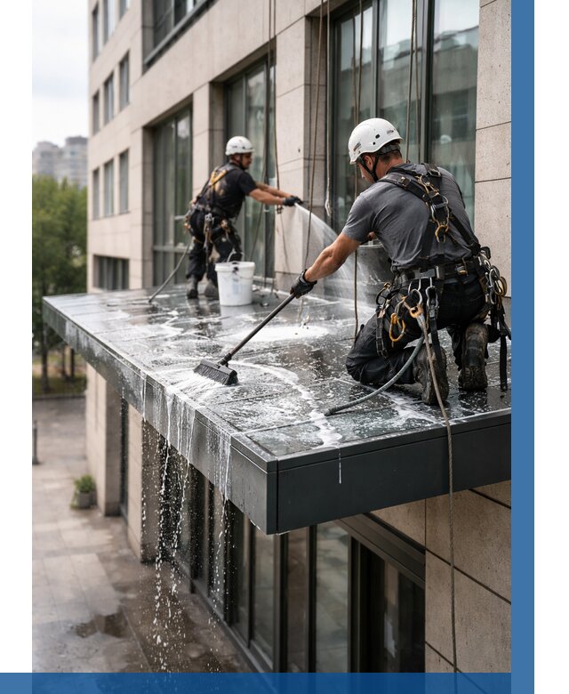 Мойка козырьков и навесов в Кургане от 3608 р. | ВЫСОТНИК-Крг