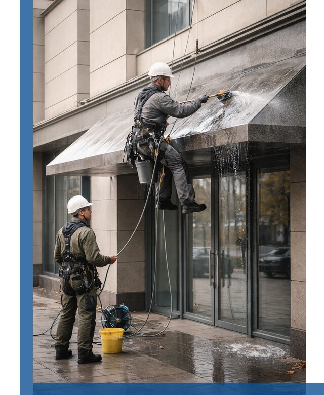 Профессиональная мойка козырьков и навесов в Кургане