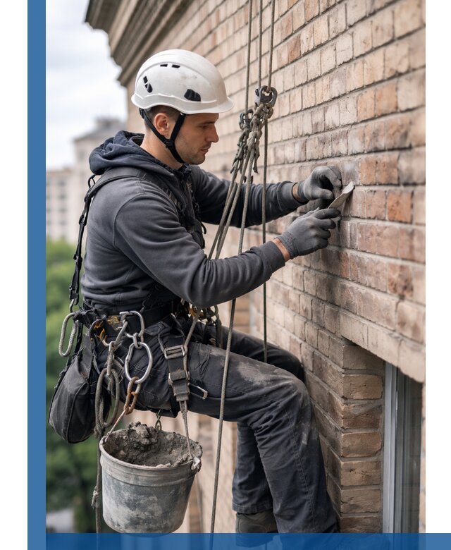 Качественный ремонт кирпичной кладки фасада в Кургане с гарантией