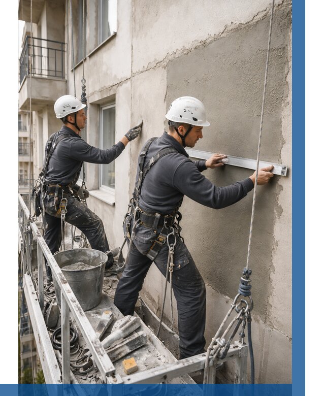 Штукатурка фасада на высоте в Кургане от 928 р. | ВЫСОТНИК-Крг