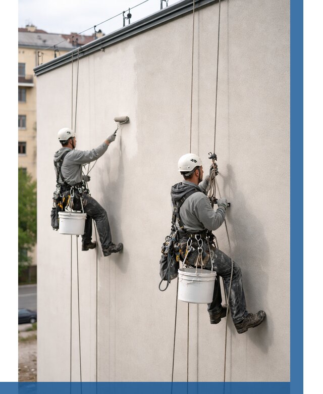 Покраска оштукатуренного фасада в Кургане от 330 р. | ВЫСОТНИК-Крг