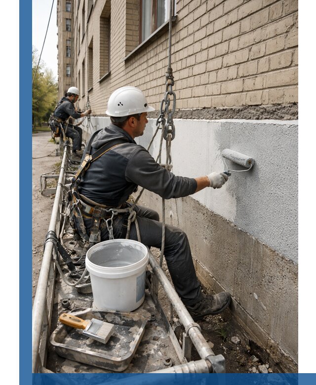 Окраска цоколя здания в Кургане профессионально и надежно