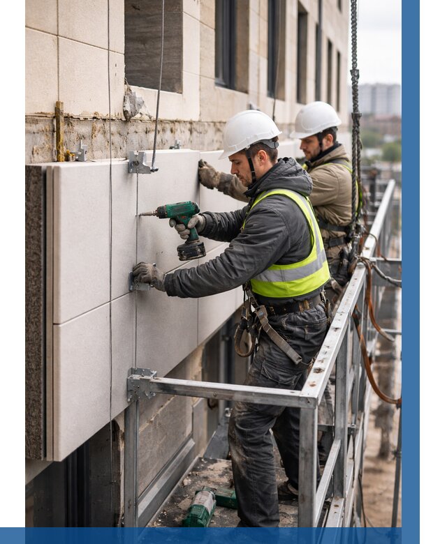 Монтаж фасадных термопанелей в Кургане от 1546 р. | ВЫСОТНИК-Крг