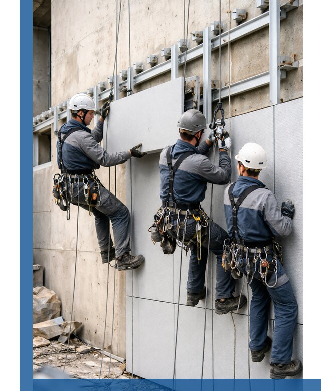 Монтаж вентилируемого фасада в Кургане под ключ с гарантией качества