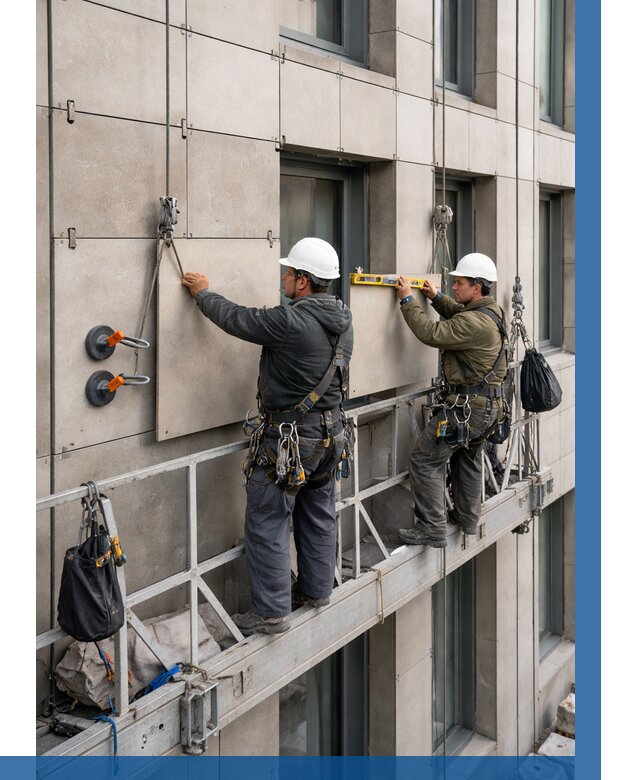 Монтаж керамогранита на фасад в Кургане от 2577 р. | ВЫСОТНИК-Крг