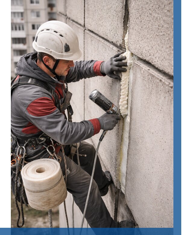 Утепление межпанельных швов в Кургане от 722 р. | ВЫСОТНИК-Крг