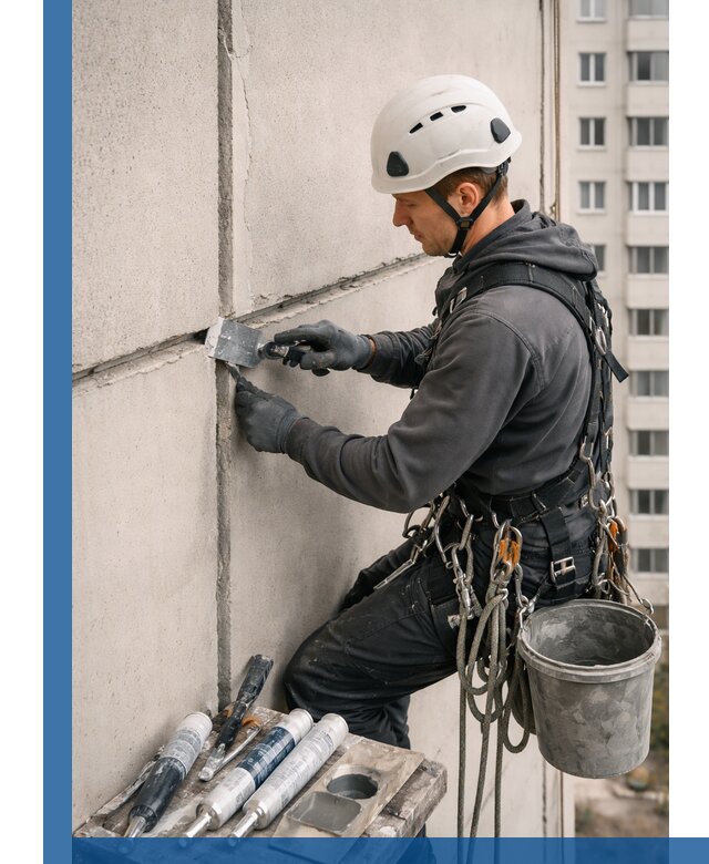 Ремонт межпанельных швов в Кургане герметизация и восстановление