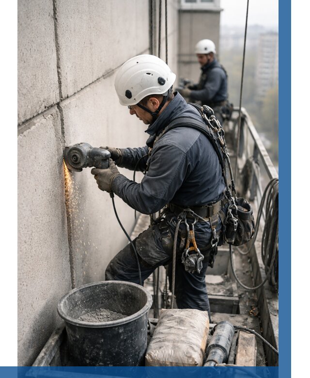 Штробление межпанельных швов в Кургане от 1237 р. | ВЫСОТНИК-Крг