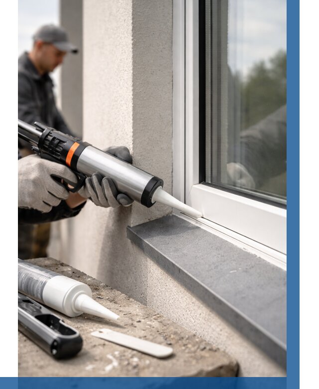 Герметизация монтажных швов окон в Кургане от 670 р. | ВЫСОТНИК-Крг