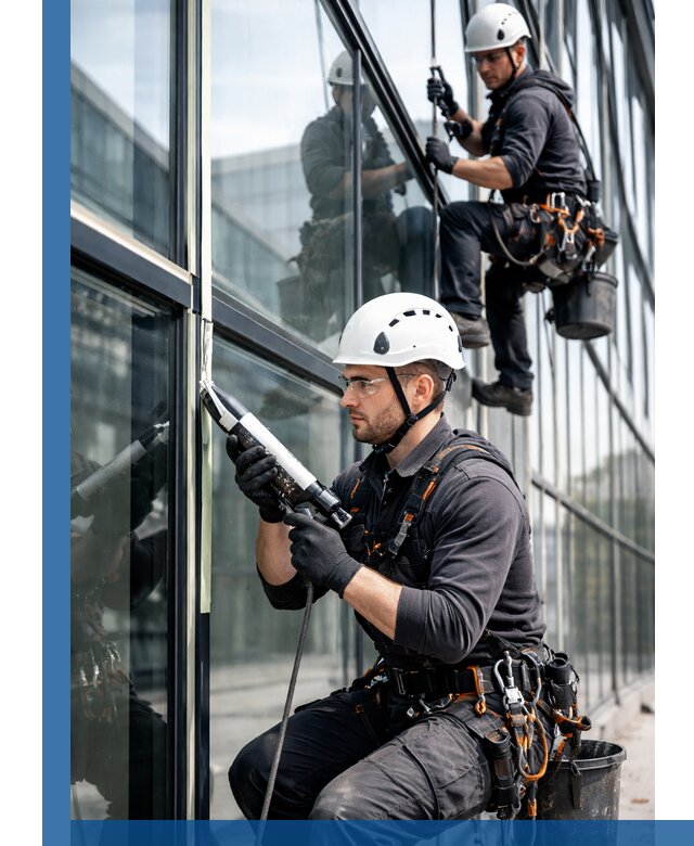 Герметизация витражных швов в Кургане для зданий и фасадов