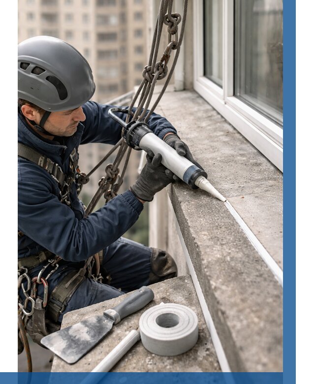 Герметизация балконного козырька в Кургане от 4639 р. | ВЫСОТНИК-Крг