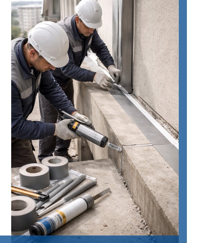 Герметизация примыкания балкона в Кургане от 4639 р. | ВЫСОТНИК-Крг