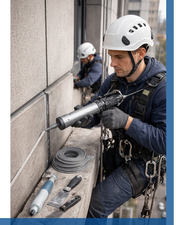 Герметизация деформационных швов фасада в Кургане от 722 | ВЫСОТНИК-Крг