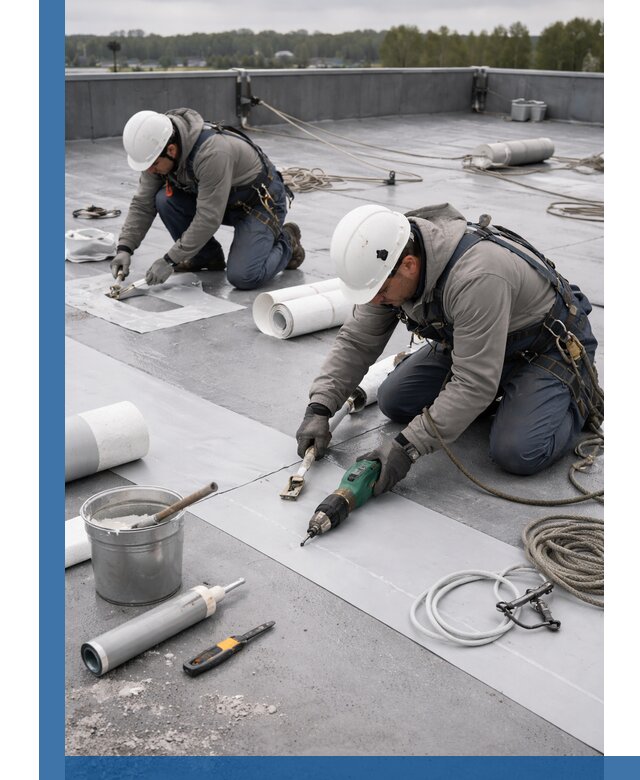 Ремонт мембранной кровли в Кургане качественно и с гарантией