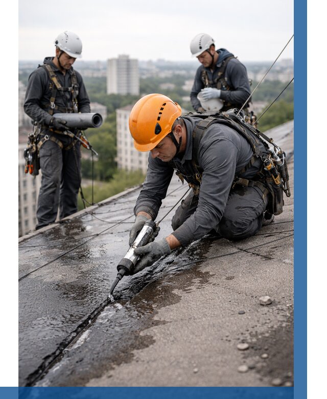 Устранение протечек кровли в Кургане от 12371 р. | ВЫСОТНИК-Крг