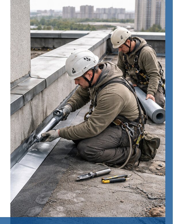 Ремонт кровельных примыканий в Кургане от 1237 р. | ВЫСОТНИК-Крг