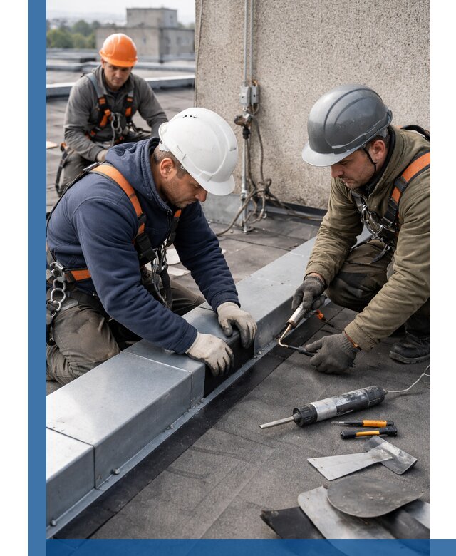 Ремонт кровельных примыканий в Кургане профессионально