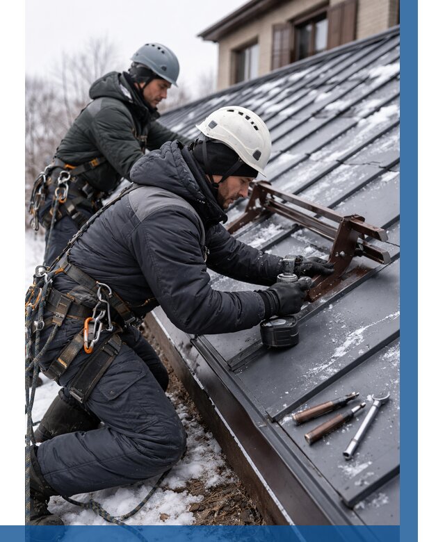 Монтаж снегозадержателей в Кургане от 464 р. | ВЫСОТНИК-Крг