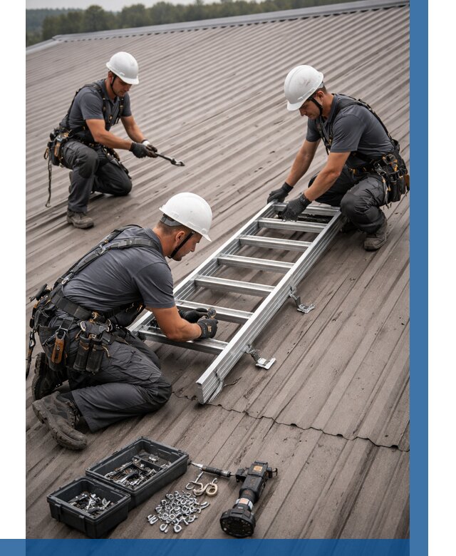 Монтаж кровельной лестницы в Кургане от 4639 р. | ВЫСОТНИК-Крг