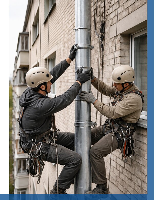 Замена водосточных труб в Кургане от 6701 р. | ВЫСОТНИК-Крг