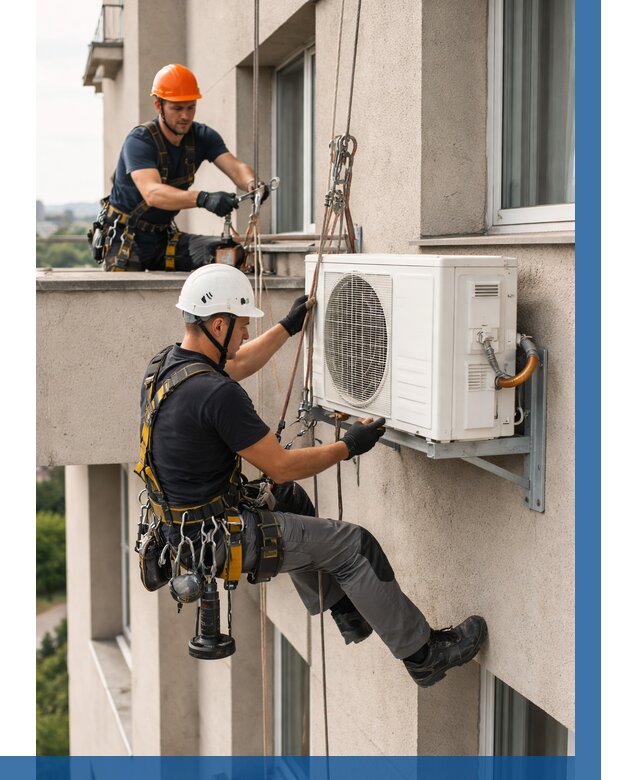 Монтаж внешнего блока кондиционера в Кургане от 6701 р. | ВЫСОТНИК-Крг