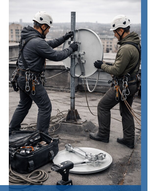 Демонтаж антенн на крыше в Кургане от 4639 р. | ВЫСОТНИК-Крг