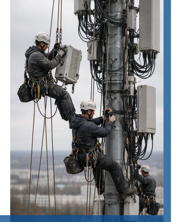 Монтаж оборудования связи на мачте в Кургане от 7732 р. | ВЫСОТНИК-Крг