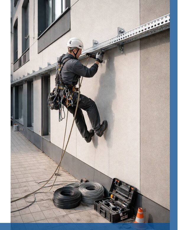 Монтаж кабельных лотков на фасаде в Кургане от 1237 р. | ВЫСОТНИК-Крг