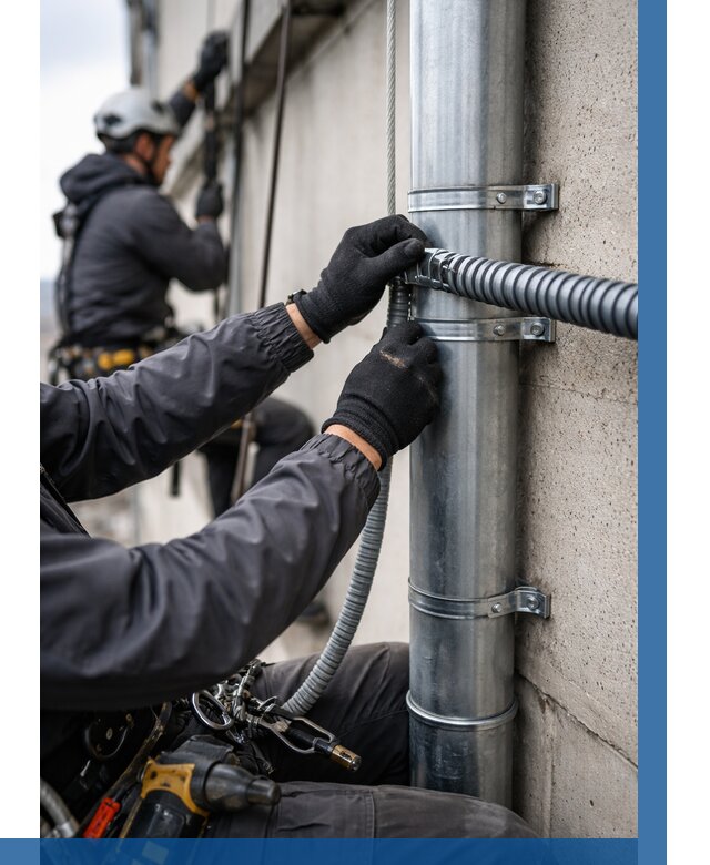 Монтаж гофры для кабеля в Кургане от 309 р. | ВЫСОТНИК-Крг