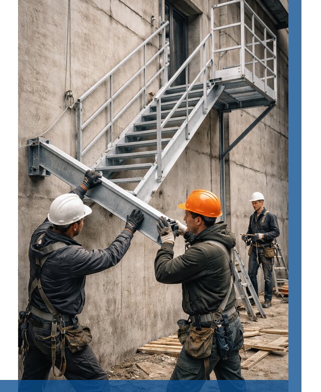 Монтаж металлических лестниц в Кургане от 15464 р. | ВЫСОТНИК-Крг