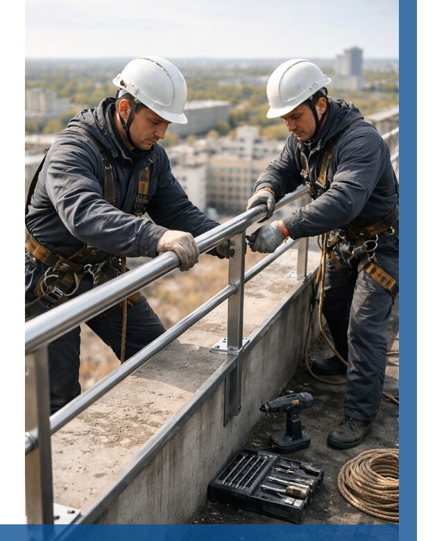 Монтаж перил на высоте в Кургане от 2577 р. | ВЫСОТНИК-Крг