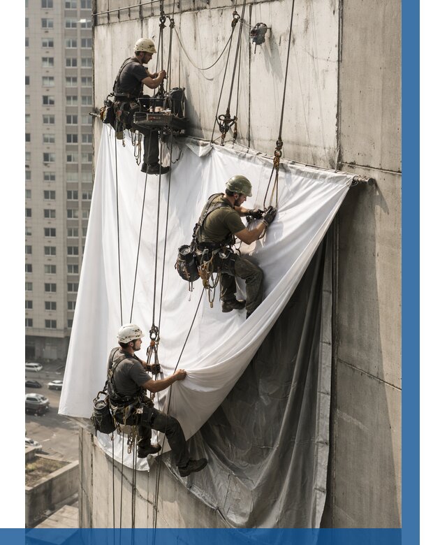 Замена баннерного полотна в Кургане от 6701 р. | ВЫСОТНИК-Крг—заказать