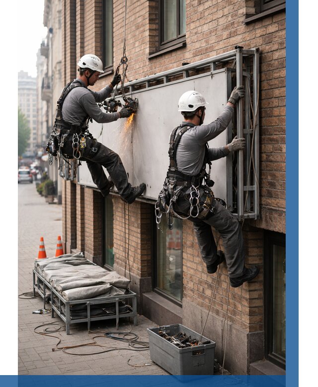 Демонтаж рекламной вывески в Кургане от 6701 р. | ВЫСОТНИК-Крг