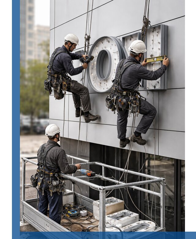 Профессиональный монтаж световых букв в Кургане под ключ
