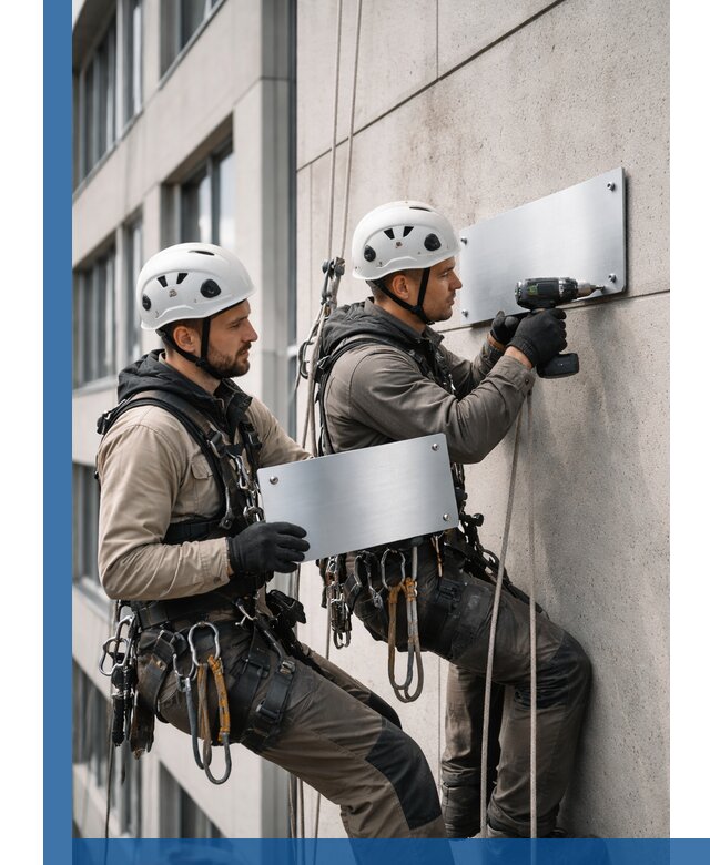 Монтаж табличек и указателей в Кургане для зданий и сооружений