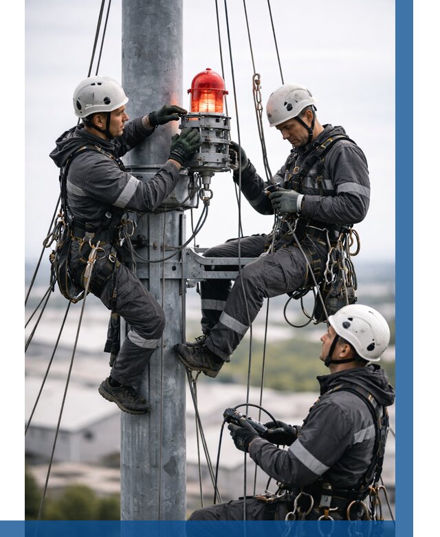 Монтаж заградительных огней в Кургане от 8763 р. | ВЫСОТНИК-Крг