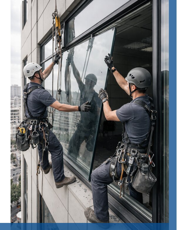 Замена стеклопакетов на высоте в Кургане от 5670 р. | ВЫСОТНИК-Крг