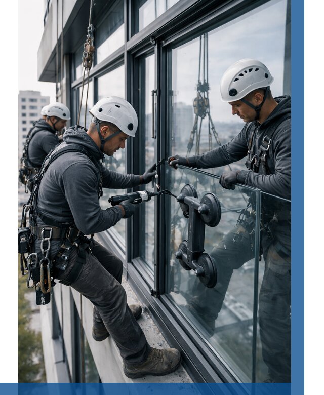 Витражное остекление зданий в Кургане от 3608 р. | ВЫСОТНИК-Крг