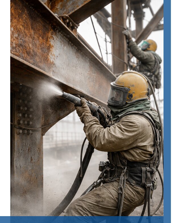 Пескоструйная очистка металлоконструкций в Кургане по 619 р. ВЫСОТНИК-Крг