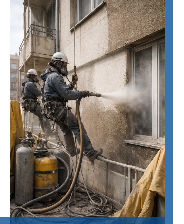 Пескоструйная очистка фасада в Кургане от 670 р. | ВЫСОТНИК-Крг