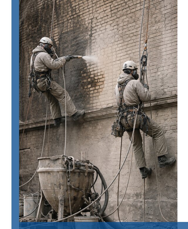 Пескоструйная очистка фасадов в Кургане профессионально