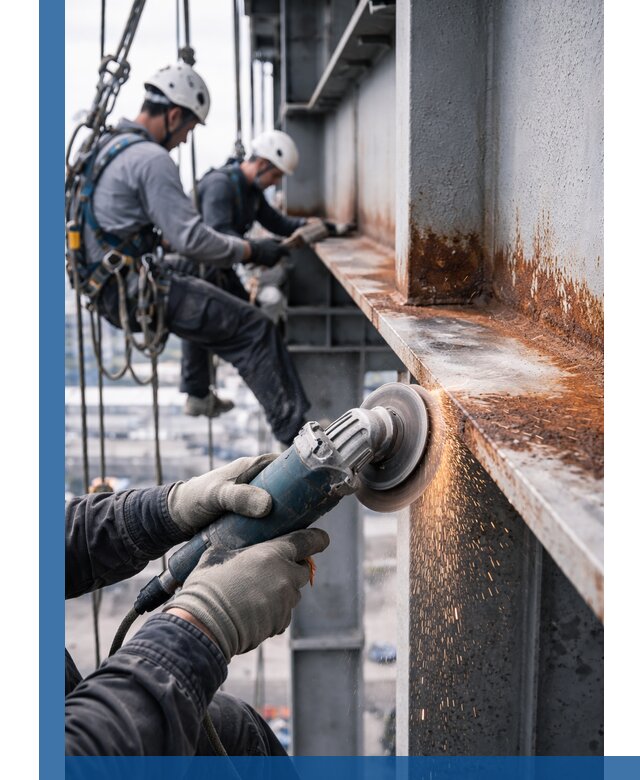 Зачистка металла от ржавчины и подготовка поверхностей в Кургане